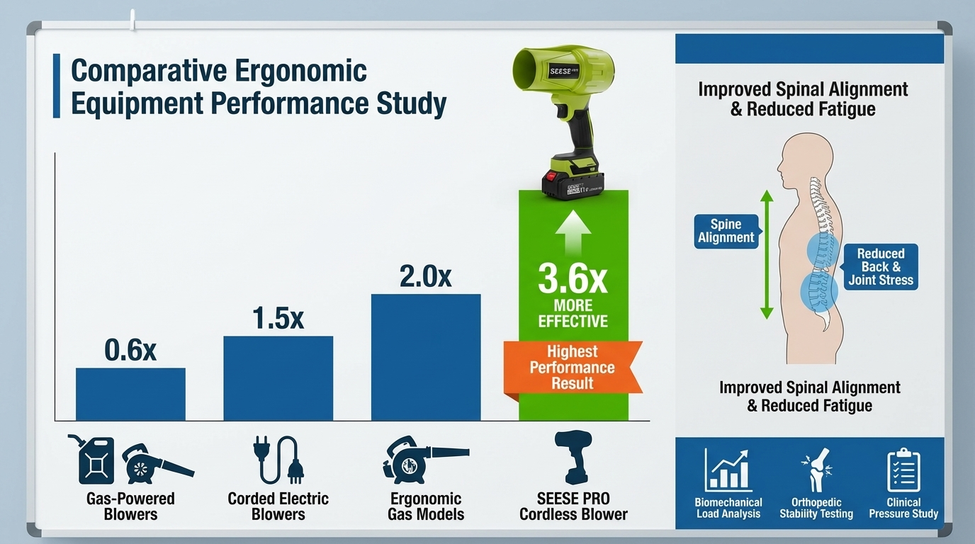 Seese Pro cordless blower ergonomic clinical study