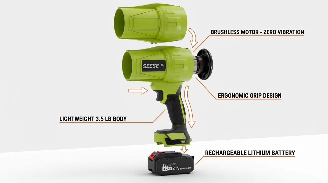Balanced weight distribution reducing joint strain during yard work